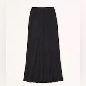 Abercrombie faux silk column maxi skirt